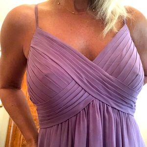 Azazie Maxi in the color Wisteria